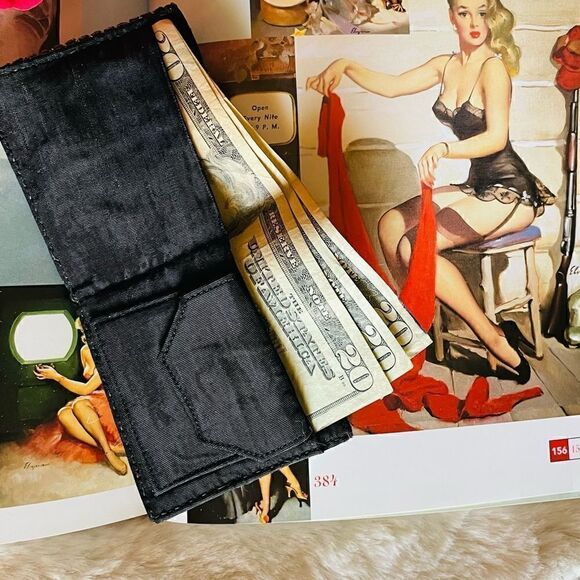 ♥️ VERY RARE 1940/50s Vintage Austrian crystal rhinestone billfold/wallet - Picture 4 of 11